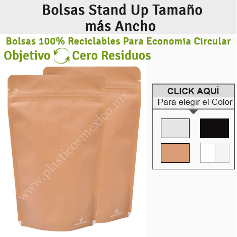 Bolsas Stand Up Reciclables Tamaño Regular